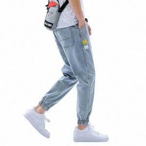 Primavera verão preto azul carga jeans homens streetwear denim jogger calças homens baggy harem jean calças novas calças de brim soltas x8kO #