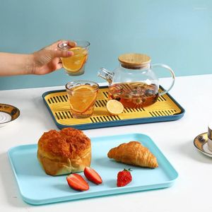 TEA TRAYS Köksarrangör Cup förvaringsbricka Dubbelskikt matröde Drainer Frukt Vegetabiliska vattenavloppsställningar Tvätt torkningsställ serveringsplatta