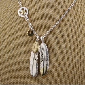 Pendants S925 Sterling Silver Fashion Man Necklace Thai Feather Selling For