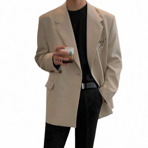 IEFB Elgance Men's Suit Coat Korean Style Casual Blazer Jacket Loose Fi Handsome Small Suit Autumn New Man Clothing 9C2172 F0PU#