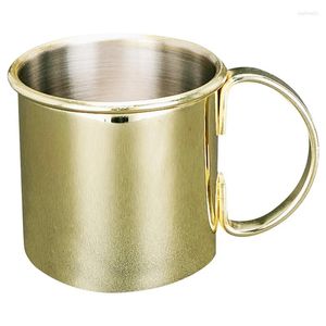 Mugs 500ML Stainless Steel Mug Handle European American Style Moscow Mule Cocktail Glass Restaurant Bar Cold Drink Cup