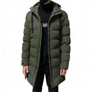 Winter Cott Parkas Männer Mit Kapuze Oberbekleidung Windjacke Dicke Warme Männliche LG Mantel Koreanische Beiläufige Männliche Mit Kapuze Jacke q06A #