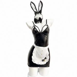 sexy Rabbit Girl Party Bunny Maid Uniform Secret Temperament Lingerie for Women Lady Outfits Erotic Costumes Role Play Nightwear 96H3#