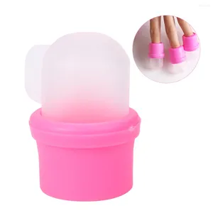 Gel per unghie 10 pezzi Detergente per rimuovere le coperture Strumenti per manicure Solventi per smalto Soaker rosa