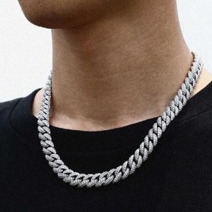 Lüks Kolyeler Bilezik Hip Hop Bling Moda Zincirleri Takı Mücevherleri Altın Gümüş Miami Küba Bağlantı Zinciri Elmas Kolye252y