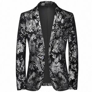 2023 Fi nuovi uomini Casual Boutique Busin Brzing Design sera Dr Suit / maschio Slim Fit Blazer giacca cappotto Y7we #