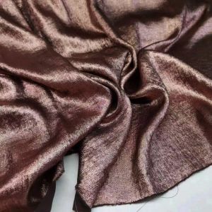 Tecido macio e brilhante de chiffon bronzeado, material para fantasia, tecido de costura faça você mesmo