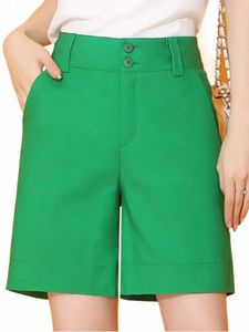 Calções femininos casuais butt fly sólido cintura alta shorts femininos para o verão coreano cott verde oversize fi shorts femininos 26pe #
