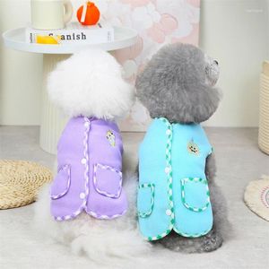 Vestuário para cães 2024 outono e inverno tricolor duplo saco pequeno suéter para gatos de tamanho médio cães animais de estimação
