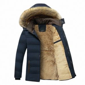 2023 Winter New Warm Thick Fleece Parkas Men Waterproof Hooded Fur Collar Parka Jacket Coat Men Autumn Fi Casual Parkas Men A343#
