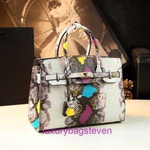 Hremmms Birkks Designer di fascia alta Tote Borse per Women Snake Multed Borsa Nuova borsa a tracolla a spalla singola a spalla singola Stucco 1: 1 originale con vera scatola logo