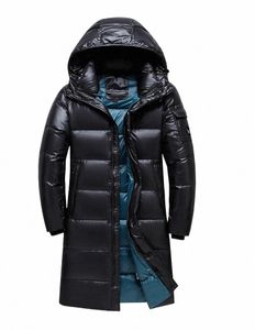 2022 New Winter Men's Down Jacket Lg Thicken Warm Down Cott Coat Men Winter Puffer Jacket Hooded Parka Black Outwear 04tW#