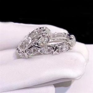 Luxury jewelry ring Copper gold plated color separation inset zircon ring Fashion luxury trend ring jewelry