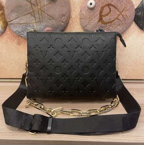 10A Genuine Leather Designer quente feminino Coussin PM Bolsas de ombro Crossbody Gold Chain Tootes Boletes Boletas 3 Compartimentos dentro da mochila