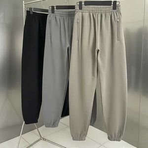Men's Pants Solid sports pants mens high-quality womens velvet pants cotton hip-hop style zippered pockets Trousers J240328