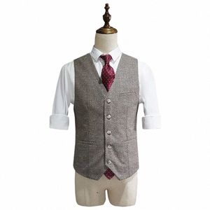 Estilo britânico retro terno colete lazer masculino tendência coreana colete persalidade noivo casamento dr escritório streetwear casual x925 #