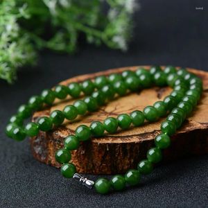 Pendants Natural Jade Necklace Russian Old Material Green Seed And Tian Yuyang Men's Women With Certificate