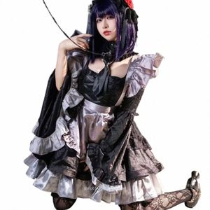 anime My Dr Up Darling Girl Cosplay Costume Marin Kitagawa Kuroe Shizuku Maid Dr Wig Suit Lolita Uniform Carnival Gift L2K8#