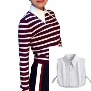 1 pc Mulheres Cott Falso Colar Decorati Blusa Destacável Camisa Colarinho Camisola Coleiras Falsas Lapela Top Mulheres Vestuário Accories i9uL #