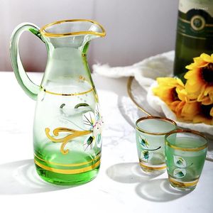 Bicchieri da vino Tazza bianca cinese Set di divisori in vetro tradizionale smaltato dipinto a mano artigianale