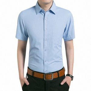 Versma Slim Fit White Casual Short Sleeve Shirt Men High Quality Cott Chemise Camisa Men Classic Shirt Male Brand Clothes 4xl 46Lt#