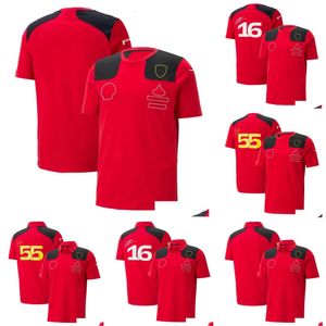 Upgrade Motorcycle Apparel 2023 Najbardziej nowy produkt F1 Forma One Red Team Clothing Racing Suit Koszulka Koszulka Praca Krótkie rękaw