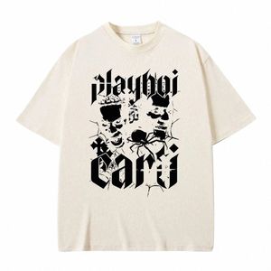 rapper Playboi Carti Print Tshirt Streetwear Male Hip Hop Oversized T-shirt Men Women Casual 100% Cott Short Sleeve T Shirts 96qI#