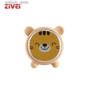 Portable Speakers ZIVEI portable Bluetooth speaker with HIFI 3W audio speaker suitable for outdoor or office home small stereo speakers cute tiger Q240328