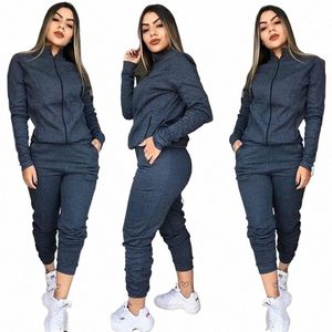 Joggers Women Set Fi Women Tracksuit 2 Piece Sweat Suit for Sportwear Sport Gym Set Two Piece Set Winter Matching 2023 Q028#