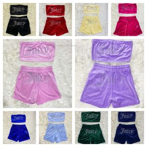 Conjunto de shorts de camisola de veludo suculento de duas peças combinando conjunto de coture suculenta sem mangas top curto de verão suculento roupas de treino para mulheres agasalho de coture suculenta 936