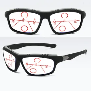 Okulary przeciwsłoneczne TR90 Sports Fit the Black Black Frame Progresywne wieloogniskowe okulary odczytu 0,75 1 1,25 1,5 1,75 2 2,25 2,5 2,75 do 4