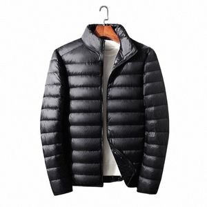 Nya herrar Light Down Jacket Herrarna Ny Warm Down Jacket FI mot de kalla män Korta Simple Collar Coat Men Leisure Outwear G4S1#