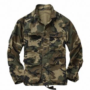 m65 Jacket Camoue Tactical Tank Cargo Cott Flight Retro Combat Jacket Stand Collar US Army Bomber Soldier Coats 47za#