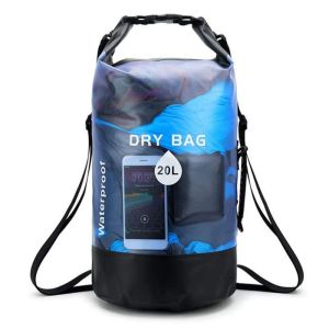 Väskor Dry Compression Sack Portable Waterproof Dry Bag Waterproof Phone Fall för kajakpaddling Vandring Camping Dry Storage Bag