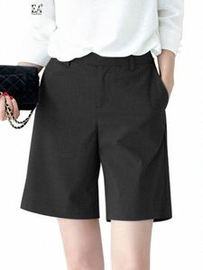 women High Waist Suit Shorts Summer Casual Solid Color Shorts Loose Work Trousers ZANZEA Lady Short Pants OL Palazzo Oversize 42Gz#