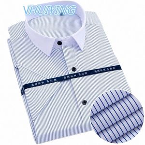 2023 roupas masculinas camisa de manga curta amostra casual colarinho quadrado juventude listrado magro diário desgaste cavalheiro topos clássico fi k4wi #