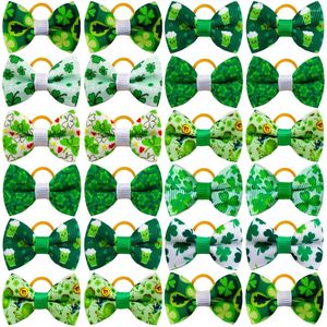 Hundkläder 100st Bows St Patrick's Pet Supplies Hiar Accessories Small Hair Rubber Bands Grooming Products