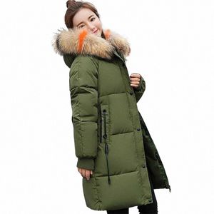 3xl Kış Parka Palta Kadınlar İçin Renkli Sahte Kürk Yaka Kapşonlu LG Ceketler Katlar Sıcak pamuklu Parka Outerwear A2NV#