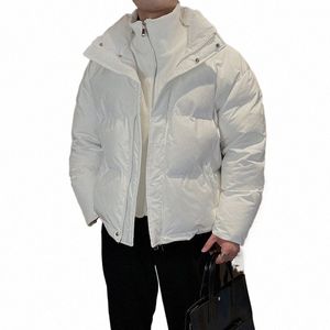 冬のジャケットの男性2つの偽のピースパフパーカーfi特大の厚い温かいジッパージャケットカジュアルヒップホップオーバーコートメンズ衣類f9f9＃