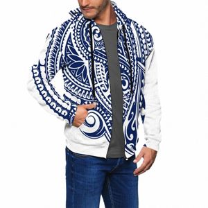 2021 New Fi Uomo Felpe Cappotto con cappuccio Samoano Puletasi Stampe a tema Giacca unisex Uomo Isola Indossare Felpe con cerniera P3f1 #