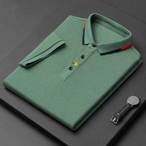 2024 High-end Brand Paul Short-sleeved T-shirt Men Bee Polo Shirt Cotton Lapel Business Korean Summer Embroidery Men's Clothing Tidal ki6668