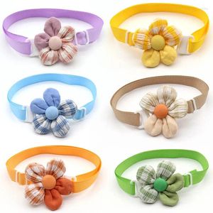 Hundkläder 30/50 PC Pet Supplies Products Flower Design Spring Style Dogs Bow Ties Collar Slips Justerbar valp Bowtie Bows