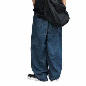 breathable Men Pants Patchwork Pants Vintage Cargo Pants Loose Wide Leg Trousers with Deep Crotch Hip Hop Streetwear Patchwork z1nj#