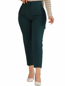 women's Suit Pants Spring Capri Trousers Solid Slim Commuting Wear Britches Tights Solid Color Lgs High Waist Female Clothing 884Q#