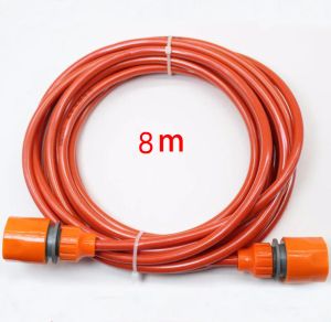 Gereedschap 25 pés 8m laranja pu tubo de mangueira de rega de jardim para lavagem de carro com conector rápido conduíte de alta pressão para lavadora de carro 5*8mm