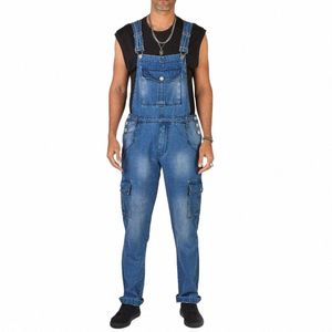 Ladiguard Mens Denim Pant Macacão Zipper Romper Casual Skinny Bodysuit Stand Pockets Macacão 2022 Estilo Europeu Fi Jeans S49b #