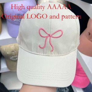 韓国のInstagramWind Lake Blue Bow Children's Spring、Auturn、Summer New Embroidered Baseball Sunscreen Duck Tonging Hat