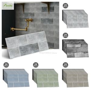 Çıkartmalar Self Mutfak Backsplash Çimento Kiremit Çıkartmaları Su geçirmez Banyo Duvar Kağıdı Duvar Dekoru 0.45mm kalınlığında duvar resmi