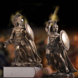 Esculturas nórdicas retrô guerreiro artesanato estátua grega armadura armário de vinho mesa de tv guerreiro espartano modelo sala de estar decoração de casa