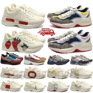2024 Designer-Schuhe Damenschuhe Designer Rhyton aaguucciliesss Schuh Herren Mehrfarbige Turnschuhe Vintage Chaussures Plattform Apollo ah